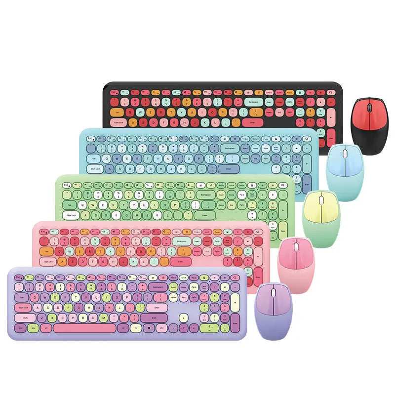 Wireless Office Punk Keyboard And Mouse Set - Whispering Desires Shoppe