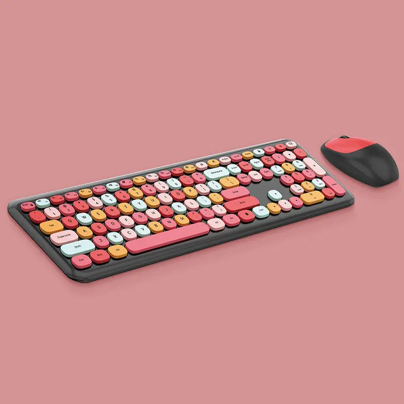 Wireless Office Punk Keyboard And Mouse Set - Whispering Desires Shoppe