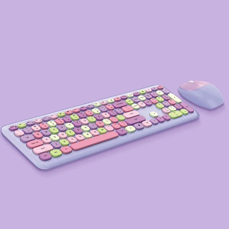 Wireless Office Punk Keyboard And Mouse Set - Whispering Desires Shoppe