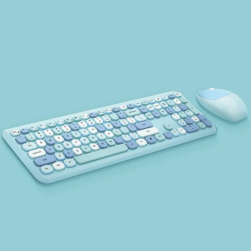 Wireless Office Punk Keyboard And Mouse Set - Whispering Desires Shoppe
