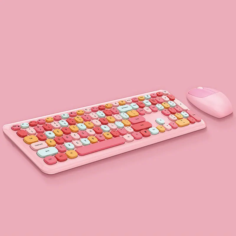 Wireless Office Punk Keyboard And Mouse Set - Whispering Desires Shoppe