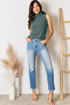 Basic Bae Ribbed Turtleneck Tank — Stretch Knit - Whispering Desires Shoppe
