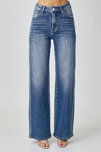 RISEN High Waist Jeans with Pockets - Whispering Desires Shoppe