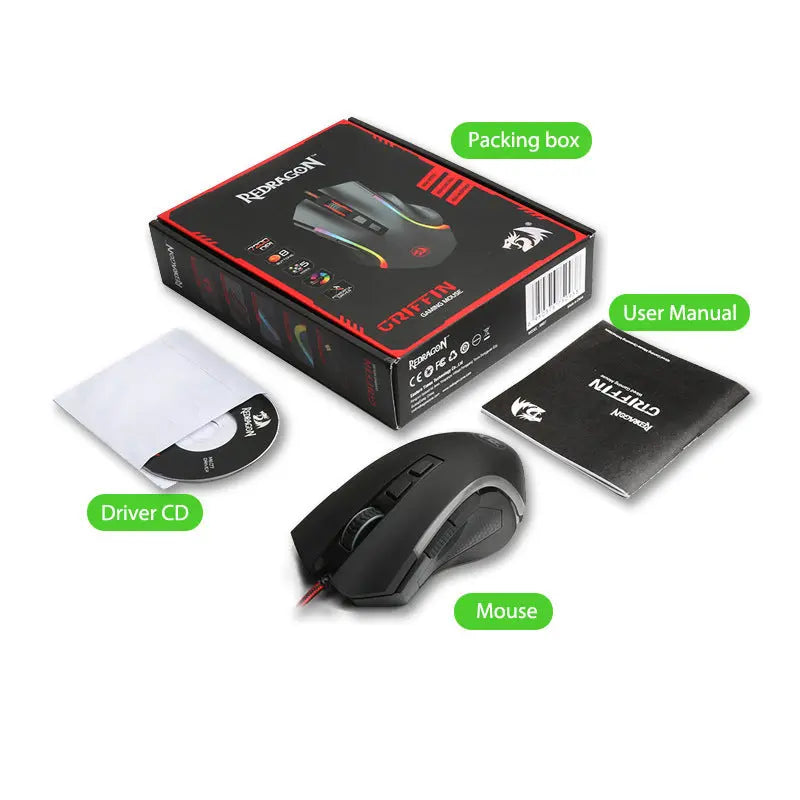 Red Dragon M607 Wired Game Mouse - Whispering Desires Shoppe