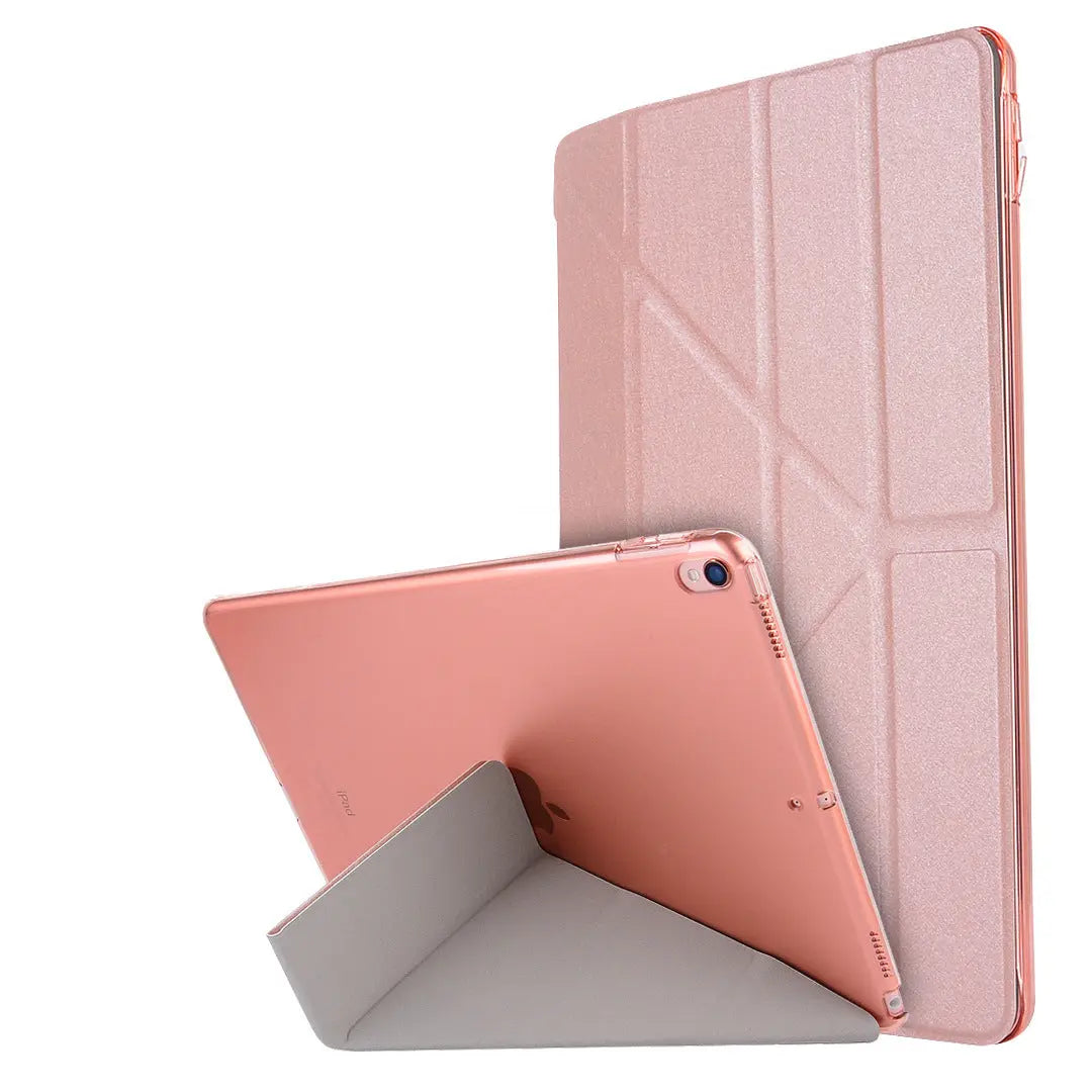 Compatible with Apple, Applicable to new ipadPro11 silk holster ultra-thin protective shell 9.7 dormant deformation leather case - Whispering Desires Shoppe