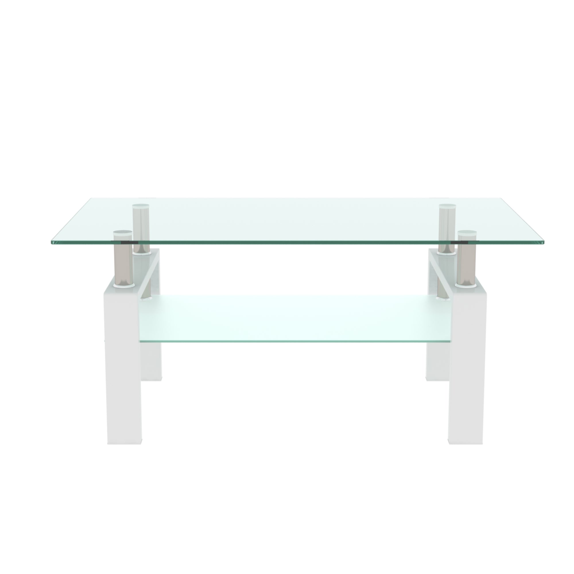 White Coffee Table Clear Coffee Table Modern Side Center Tables for Living Room Living Room Furniture eprolo
