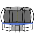 12FT Recreational Kids Trampoline with Safety Enclosure Net & Ladder, Outdoor Recreational Trampolines eprolo