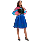 S-4XL Halloween Costume Queen Performance Dress Frozen Cosplay Anna Dress Role Play eprolo