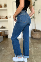 Judy Blue High Waist Front Seam Straight Jeans - Whispering Desires Shoppe