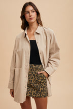 Annie Wear Leopard Denim Mini Skirt - Whispering Desires Shoppe