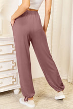 Basic Bae Rayon Drawstring Pants with Pockets - Whispering Desires Shoppe