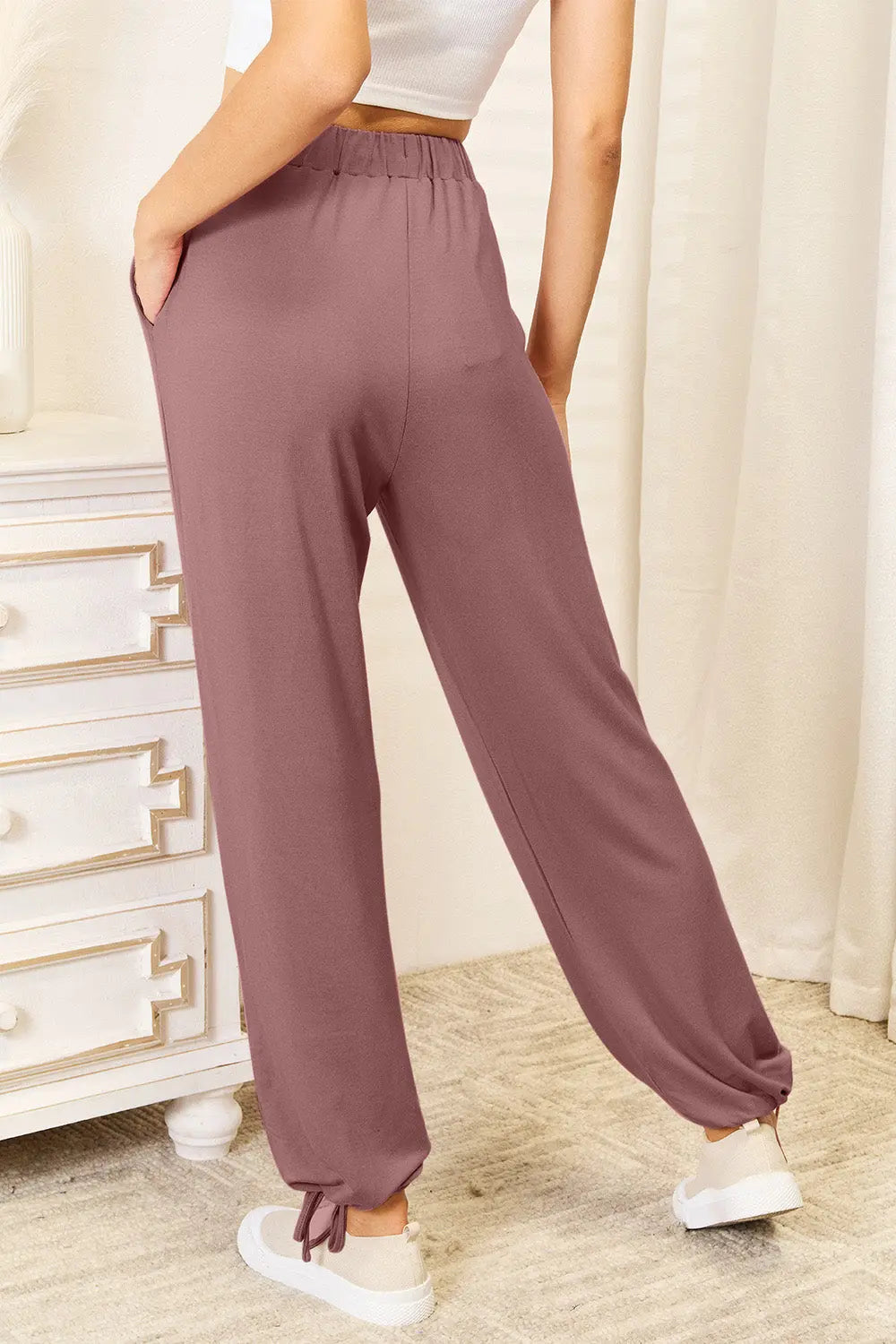 Basic Bae Rayon Drawstring Pants with Pockets - Whispering Desires Shoppe