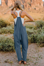 Double Take V-Neck Sleeveless Jumpsuit w/ Pockets - Whispering Desires Shoppe