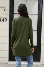 Basic Bae Open-Front Long Cardigan with Pockets - Whispering Desires Shoppe