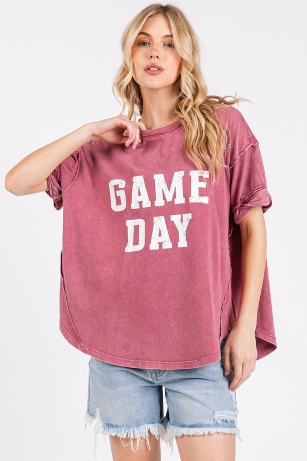 Mittoshop GAME DAY Round Neck Short Sleeve T-Shirt - Whispering Desires Shoppe