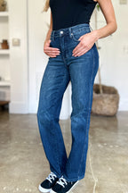 Judy Blue Full-Size Tummy Control Straight Jeans - Whispering Desires Shoppe