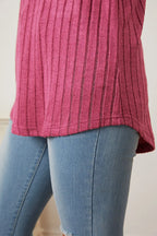 Basic Bae Ribbed Thumbhole Long-Sleeve Tee - Whispering Desires Shoppe
