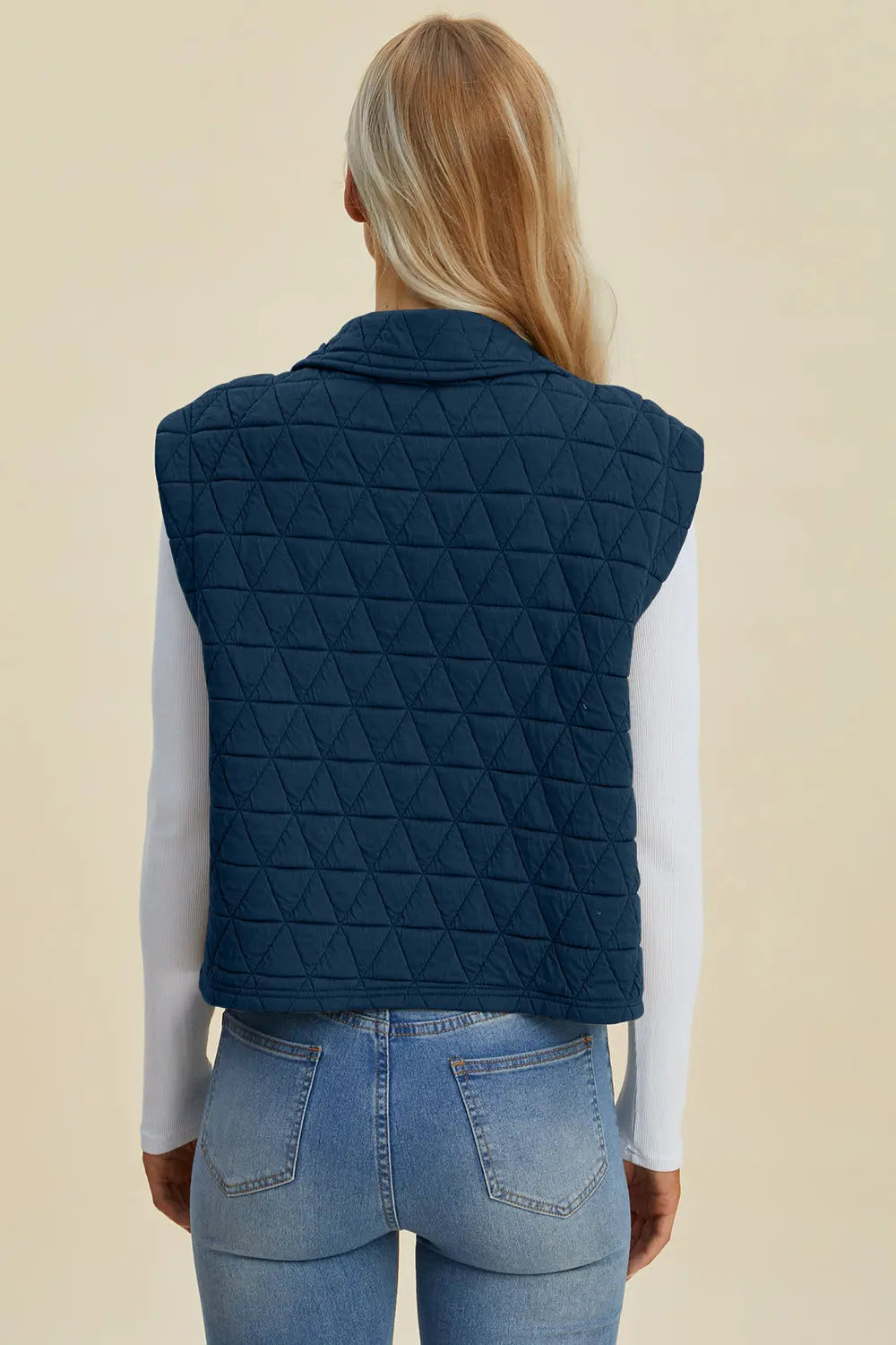 Double Take Pocketed Snap-Front Vest Coat - Whispering Desires Shoppe
