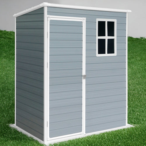 5x3ft Resin Outdoor Storage Shed Kit-Perfect to Store Patio Furniture Grey eprolo