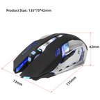 HXSJ new wireless mouse 2.4GPI gaming mouse glowing mouse - Whispering Desires Shoppe