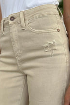 Judy Blue High-Waist Distressed Wide-Leg Jeans - Whispering Desires Shoppe