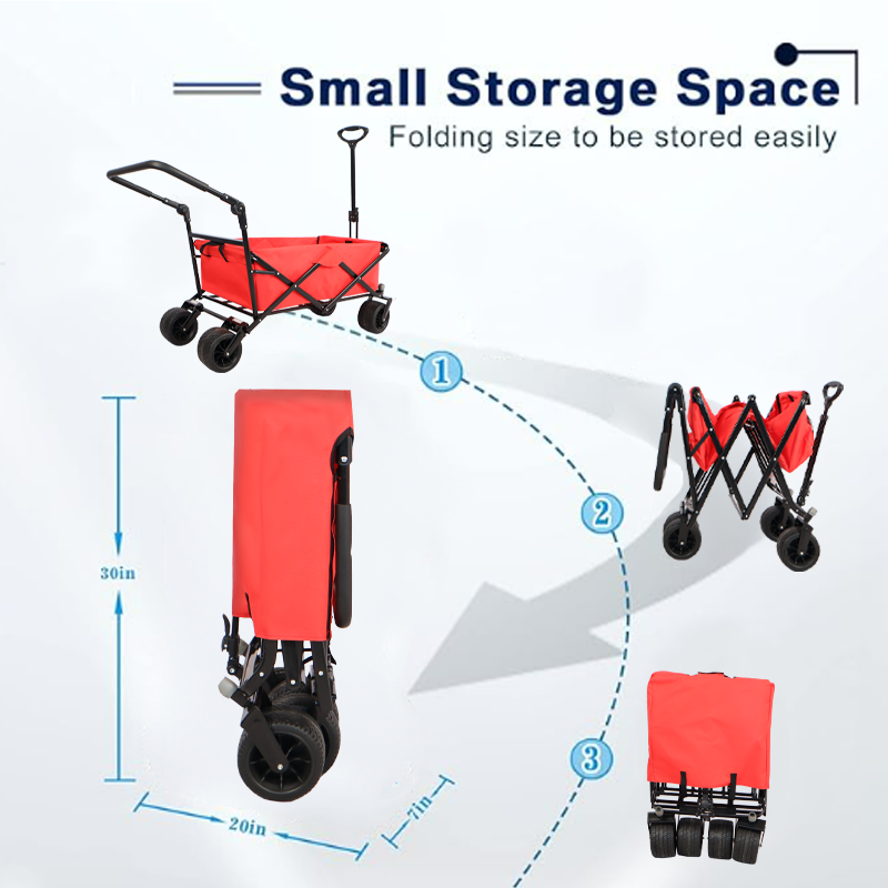 Utility Park Garden Cart Tool Customized Color Folding Camping Trolley Outdoor Picnic Beach Wagon eprolo