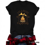 Camping pattern printed short sleeved shirt eprolo