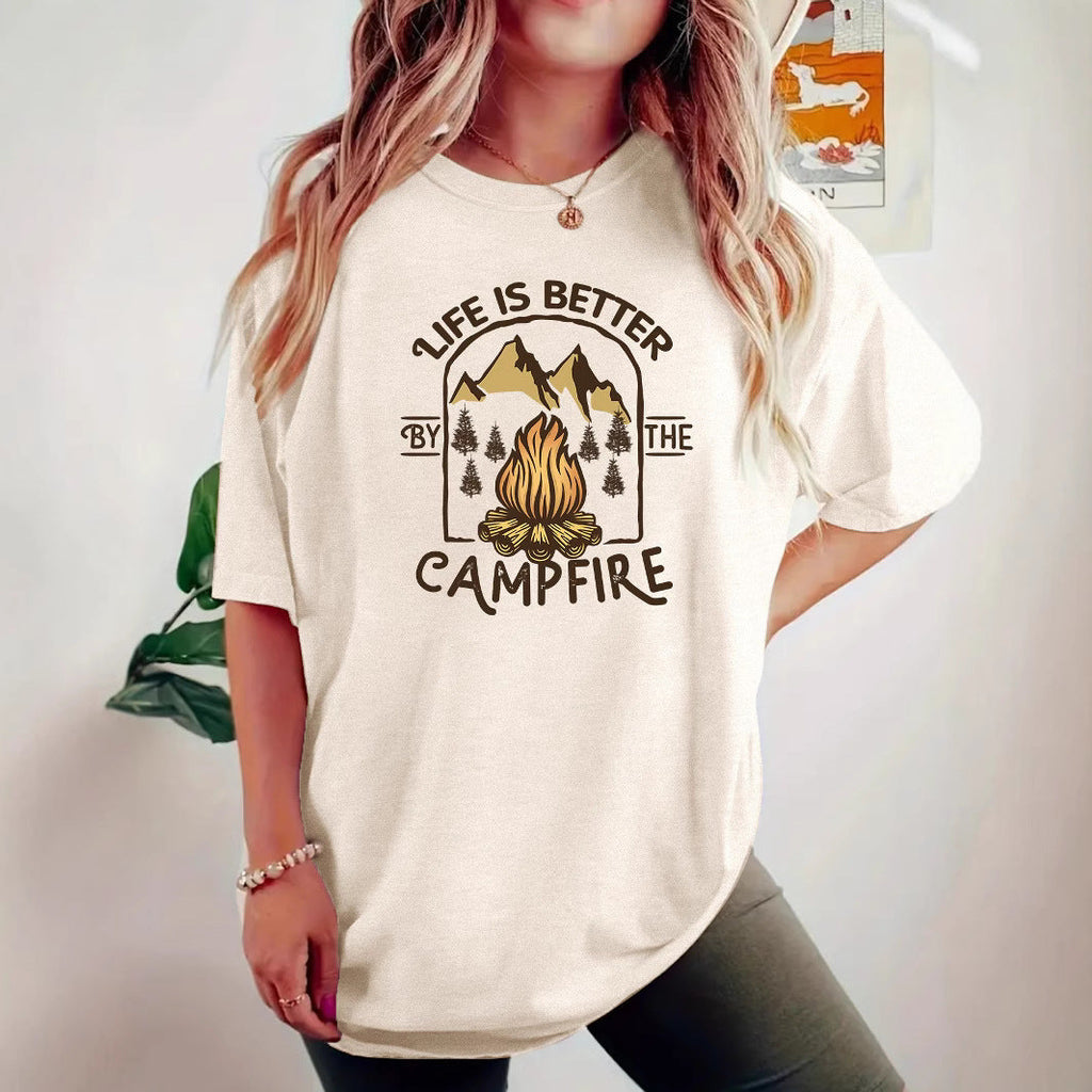 T-shirt camping printed short sleeved shirt eprolo