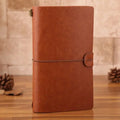 Vintage travelers notebook leather journal book A6 - Whispering Desires Shoppe