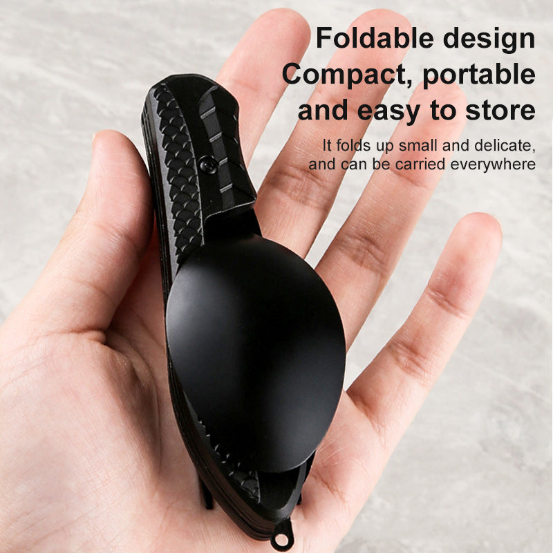 Multifunctional camping tableware stainless steel knife fork spoon, outdoor portable survival eating tools eprolo