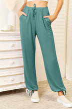 Basic Bae Rayon Drawstring Pants with Pockets - Whispering Desires Shoppe