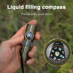7 in 1 Survival Whistles Survival Whistle Emergency Emergency Whistles with Compass and Thermometer for Outdoor Hiking Camping eprolo