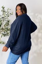 Basic Bae Ribbed Cocoon Cardigan (Full-Size) - Whispering Desires Shoppe