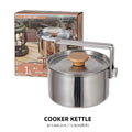 Outdoor Multi-Function 304 Stainless Steel Kettle Mountaineering Portable Coffee Pot Foldable Fishing Camping Pot Teapot eprolo