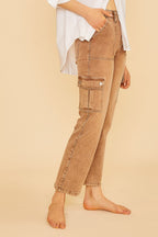 Annie Wear Straight Leg Jeans with Cargo Pockets - Whispering Desires Shoppe