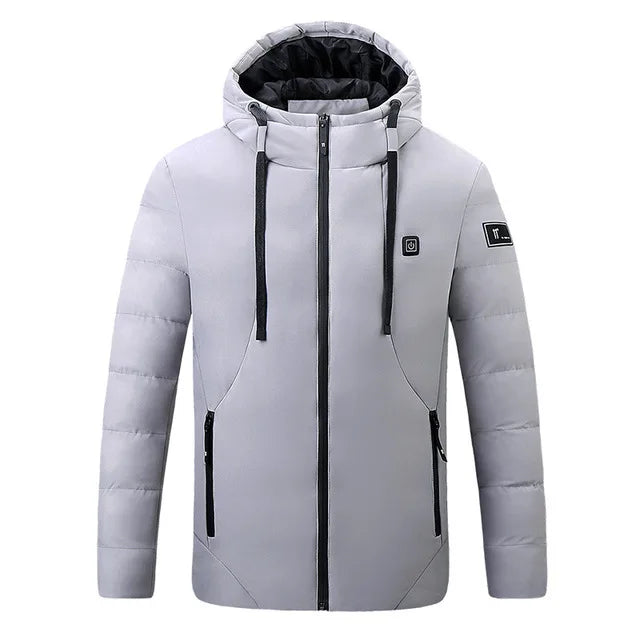 4 Areas Heated Jackets Men Women USB Single Control Smart Heating Cotton Clothing Heated Vest Constant Temperature Hooded Jacket eprolo