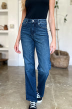 Judy Blue Full-Size Tummy Control Straight Jeans - Whispering Desires Shoppe