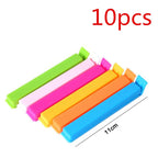 20/10Pcs Portable New Kitchen Storage Food Snack Seal Sealing Bag Clips Sealer Clamp Plastic Tool Kitchen Accessories Wholesale eprolo