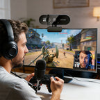 Mini 4K USB Webcam with Mic, Auto Focus HD Camera for PC & Laptop, 30fps 2K/1080P Conference Cam eprolo