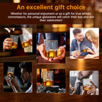 Middle Finger Whiskey Glass with 3D Finger Inside - Funny Novelty Glass for Bourbon Scotch Cocktails, Unique Gift for Men eprolo