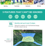 Pop Up Beach Tent Sun Shade Shelter Anti-UV Shelter Fully Automatic Folding Camping Tent eprolo