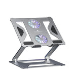 Foldable Laptop Table Stand With Double Cooling Fan - Whispering Desires Shoppe