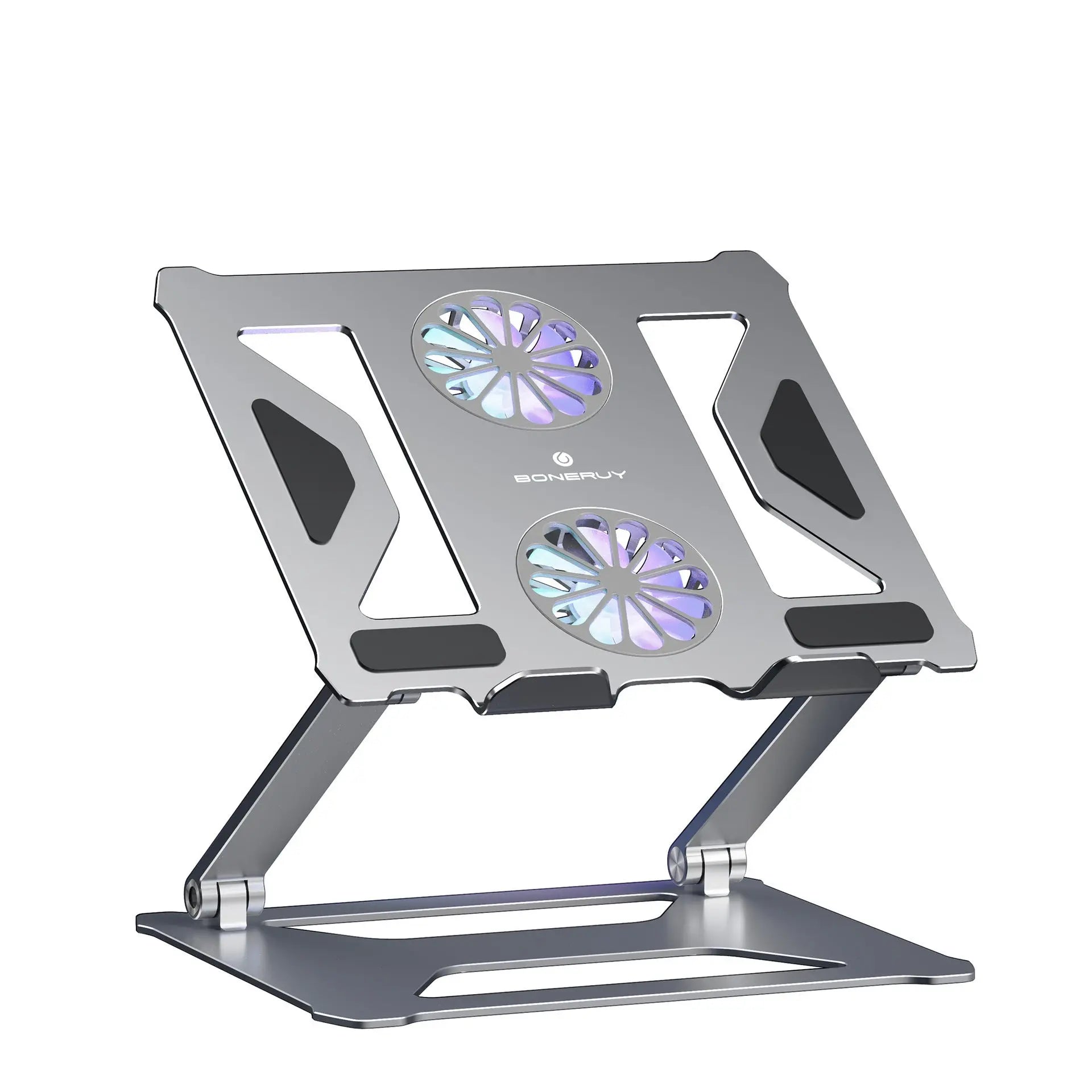 Foldable Laptop Table Stand With Double Cooling Fan - Whispering Desires Shoppe