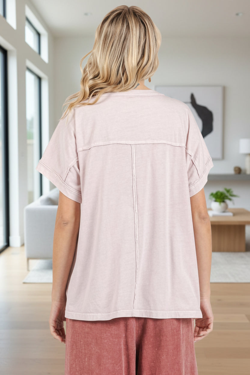 Mittoshop PEACE Round Neck Short Sleeve T-Shirt - Whispering Desires Shoppe