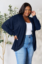 Basic Bae Ribbed Cocoon Cardigan (Full-Size) - Whispering Desires Shoppe