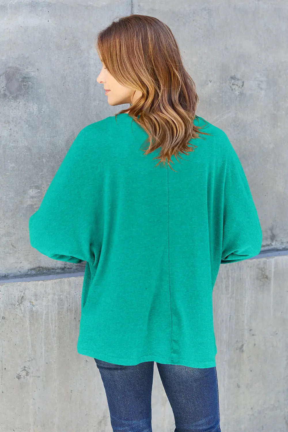 Double Take Full-Size Long Sleeve Round Neck Tee - Whispering Desires Shoppe
