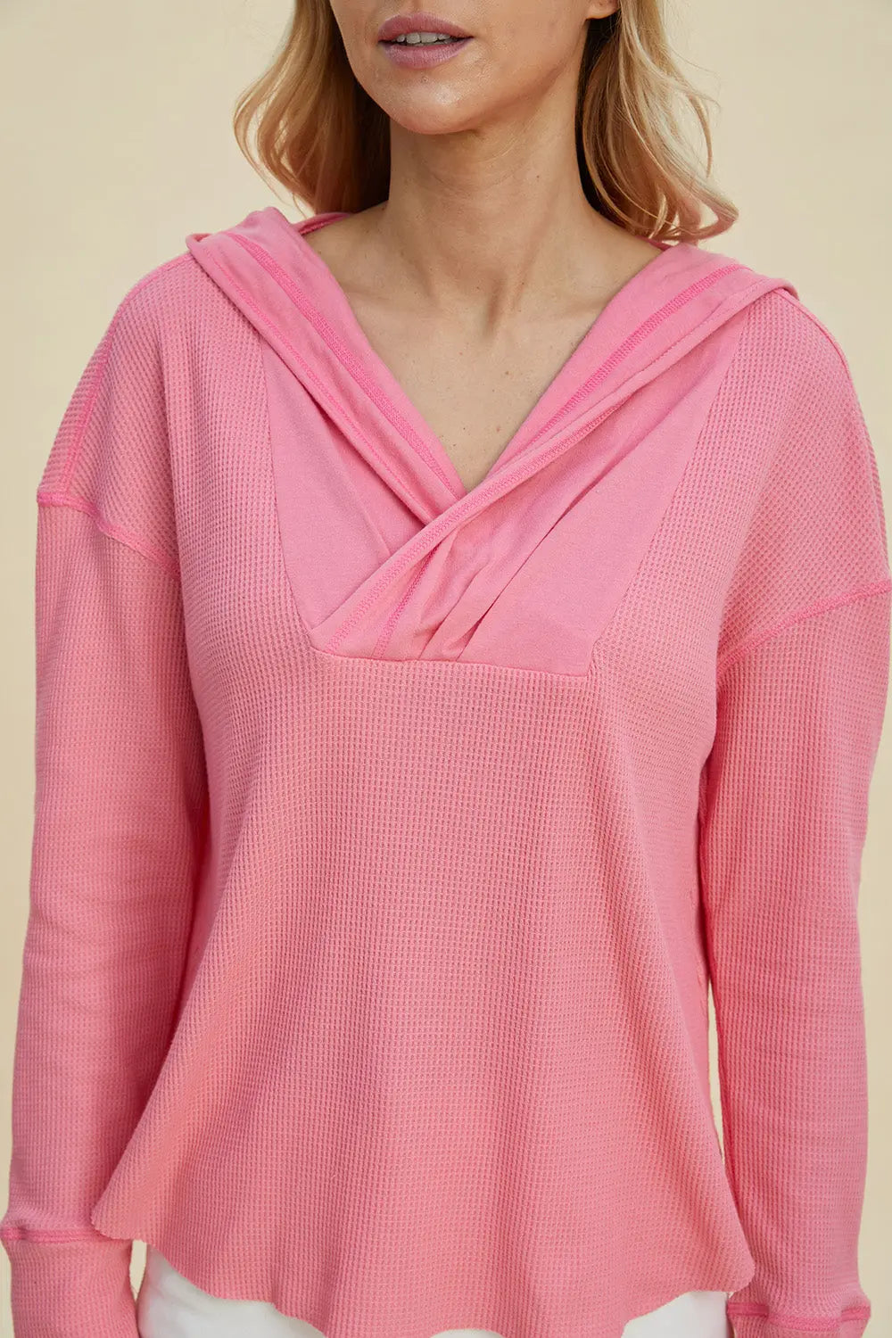 Double Take High-Low Dropped-Shoulder Hoodie - Whispering Desires Shoppe