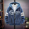 2023 Autumn Winter Men's Hooded Jackets Korean Fashion Streetwear Harajuku Jackets Casual Men Clothing Wool Jackets Warm Jacket eprolo