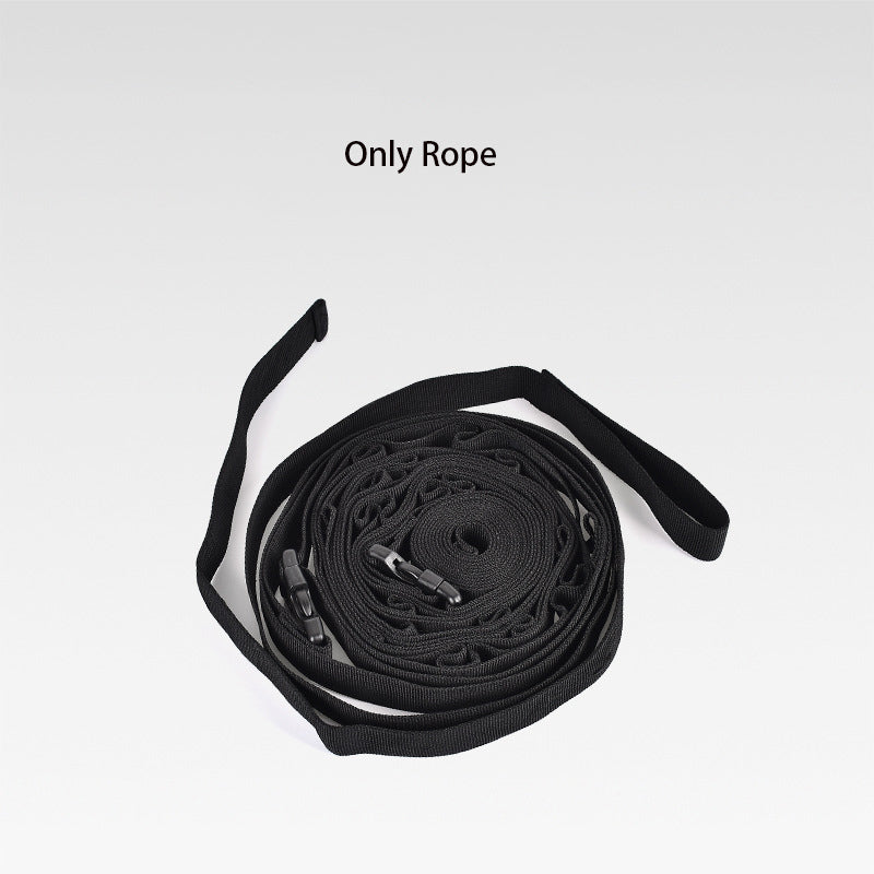 Outdoor camping tent storage rope adjustable clothesline strap camping lanyard with 19 hook hangers eprolo
