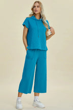 Double Take Textured Drawstring Hoodie & Pocketed Pants - Whispering Desires Shoppe